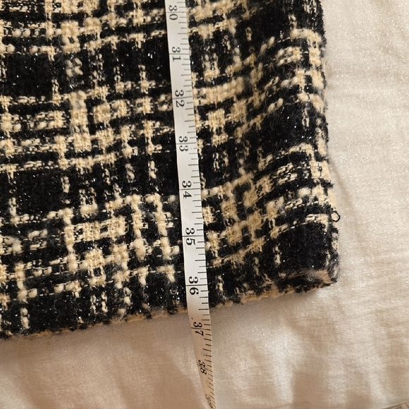 Valentino Virgin Wool Black and Cream Tweed Mini Dress. Vintage Night. - Picture 15 of 16